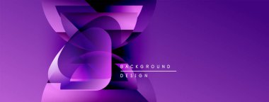 Soyut mor tasarım akışkan şekiller, gradyanlar içerir. Metin elementleri arka planı ve tasarımı olan modern arkaplan. Minimalist estetik.