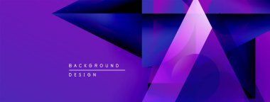 Soyut mor tasarım geometrik şekiller, gradyanlar, keskin açılar içerir. Sunumlar için modern arkaplan ideali, dijital sanat.