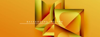 Soyut geometrik tasarım. Turuncu, sarı renkler katmanlı şekiller yaratır. Minimalist metin arka plan tasarımı okur. Modern görsel sunum.