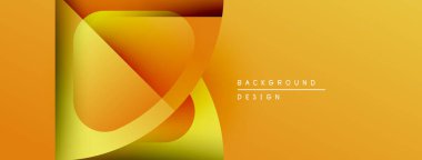 Soyut turuncu arka plan. Üst üste binen şekiller dinamik görsel efekt yaratır. Dijital projeler için modern tasarım.