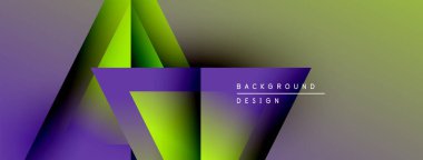 Soyut geometrik tasarım. Renkler karışıyor, keskin açılar oluşturuyor. Metin elemanları mevcut modern arkaplan. Minimalist stil.