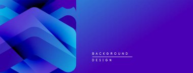 Soyut mavi tasarım. Üst üste binen şekiller dinamik değişim etkisi yaratır. Pankartlar ve sunumlar için modern arkaplan uygun.