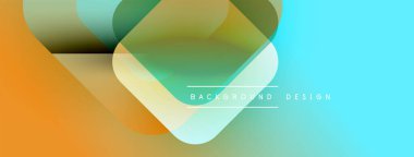 Soyut şekiller örtüşüyor, canlı renk değişimleri yaratıyor. Metin, kompozisyon içerisindeki arkaplan tasarımını okur. Modern estetik.