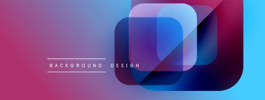 Soyut geometrik şekiller örtüşür, canlı bir değişim etkisi yaratır. Modern tasarım öğeleri yenilik, teknoloji, görsel cazibe öneriyor.