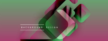 Soyut geometrik şekiller çakışıyor. Gradyan renkler harmanlanarak modern arkaplan tasarımı oluşturuldu. Metin arkaplan tasarımı okur.