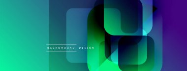 Soyut geometrik tasarım. Renkler karışır, modern görsel efekt yaratır. Üst üste binen şekiller derinliği ve dinamizmi akla getiriyor..