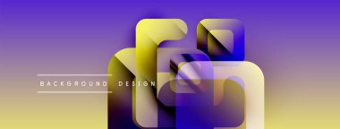 Soyut geometrik şekiller mor ve altın rengiyle örtüşür. Modern tasarım elementleri dinamik görsel doku oluşturur. Arkaplan metni arkaplan tasarımı okur.