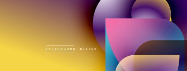 Soyut, enerjik bir arkaplan. Üst üste binen renkli çemberler dinamik görsel efekt yaratır. Mezuniyet geçişleri modern estetik sunuyor.