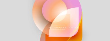 Soyut şekiller örtüşür, canlı bir değişim etkisi yaratır. Yumuşak renkler harmanlanarak modern arkaplan tasarımı oluşturur. Minimalist stil.