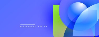 Soyut eğim arkaplanı. Mavi, yeşil aksanlı hükmediyor. Üst üste binen daireler dinamik görsel efekt yaratır. Metin arkaplan tasarımı okur.