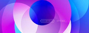 Soyut arkaplan özellikleri üst üste biniyor. Renkler mavi, mor, pembe karışımı modern görsel efekt yaratır. Metin arkaplan tasarımı okur.