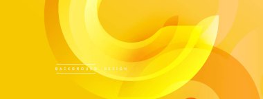 Soyut sarı tasarım. Üst üste binen eğriler dinamik akış yaratır. Gradyan gölgeler görsel derinlik sunuyor, modern estetik. Arkaplan ögesi.