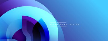 Soyut mavi katmanlar dinamik görsel efekt yaratır. Eğim gölgeleri derinlik ve modern tasarım unsurları sunar.