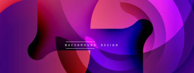 Soyut renkli katmanlar dinamik bileşim yaratır. Gradyan gölgeler harmanlanarak modern tasarım elementi oluşturur. Metin arkaplan tasarımı okur.