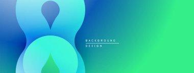 Soyut sıvı şekilleri, mavi yeşil gradyan. Modern tasarım, pürüzsüz geçişler, canlı renkler. Dijital projeler için arkaplan ögesi.