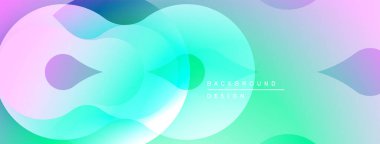 Soyut sıvı şekiller, pastel renklerin karışımı. Gradyan arka plan yumuşak görsel efekt yaratır. Dijital projeler için modern tasarım ögesi.