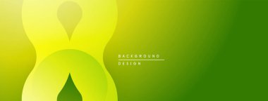 Soyut sarı, yeşil eğim. Üst üste binen şekiller modern tasarım yaratır. Özgeçmiş ve sunumlar için minimalist estetik.