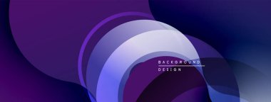 Soyut akış şekilleri, katmanlı mor renkler modern arka plan yaratır. Minimalist tasarım, pürüzsüz gradyanlar görsel derinlik sunar.