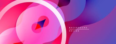 Soyut sıvı şekiller, canlı pembeler, mor harmanlanmış. Modern tasarım, dinamik kompozisyon, pürüzsüz gradyanlar görsel ilgi yaratır.