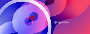 Soyut sıvı şekiller, canlı renklerin karışımı. Modern tasarım, pürüzsüz eğimler dinamik kompozisyon yaratır. Arkaplanda metin ögeleri.