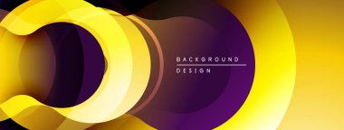 Soyut sarı, mor katmanlar dinamik akış yaratır. Sancaklar, sunumlar ve web siteleri için modern tasarım uygun. Yumuşak gradyanlar görsel ilgi sunar.
