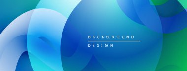 Soyut sıvı şekilleri, mavi yeşil gradyanlar. Modern tasarım unsuru, pürüzsüz geçişler, canlı renkler. Mükemmel arkaplan.