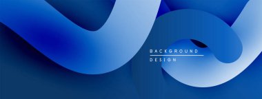 Soyut mavi katmanlar akışkan şekiller yaratır. Modern tasarım, pürüzsüz eğimler, basit kompozisyon. Dijital projeler için uygun arkaplan.