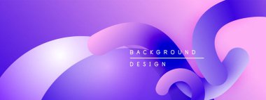 Soyut mor arkaplan. Pürüzsüz akış şekilleri dinamik görsel efektler yaratır. Renkler pürüzsüz bir şekilde karışıyor. Modern tasarım ögesi.
