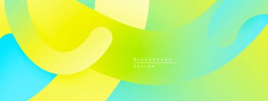 Soyut sıvı şekilleri, canlı sarı, yeşil, mavi gradyanlar. Modern tasarım, pürüzsüz geçişler, dinamik kompozisyon. Mükemmel arkaplan.