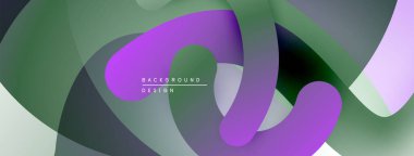 Soyut sıvı şekilleri örtüşür ve canlı renk değişimleri yaratır. Modern tasarım elementleri hareket, derinlik ve görsel uyumu önerir.