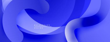 Soyut mavi dalgalar akışkan şekiller yaratır. Modern tasarım, pürüzsüz eğimler, dinamik kompozisyon. Projeler için mükemmel arkaplan.