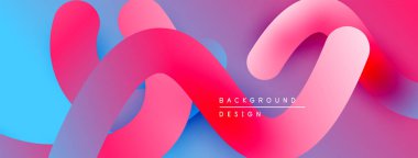 Soyut sıvı şekiller, canlı renklerin karışımı. Pürüzsüz gradyanlar dinamik, modern arka plan tasarımı yaratır. Mor, pembe, mavi renkler kompozisyona hakim..