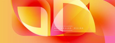 Soyut enerjik tasarım. Turuncu, sarı, kırmızı renkler düzgün bir şekilde harmanlanır. Modern şekiller dinamik görsel etki yaratır. Minimalist metin mevcut.