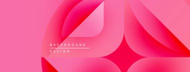 Soyut pembe arka plan. Üst üste binen katmanlar dinamik görsel efekt yaratır. Çeşitli projeler için modern tasarım.