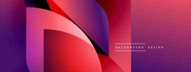 Soyut gradyan tasarımı. Mor, kırmızı renkler düzgün bir şekilde harmanlanır. Modern estetik, dinamik şekiller görsel ilgi yaratır. Mevcut en küçük metin.