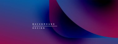 Soyut eğim arkaplanı. Mor, mavi renkler düzgün bir şekilde harmanlanır. Metin elementli minimalist tasarım. Modern estetik.