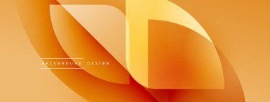 Soyut turuncu tasarım. Katmanlı şekiller dinamik görsel efektler yaratır. Yumuşak eğim, modern estetik. Minimalist kompozisyon, sıcak tonlar.