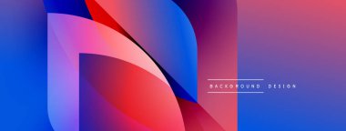 Soyut renkli katmanlar dinamik görsel efekt yaratır. Gradyan gölgeler harmanlanarak modern arkaplan tasarımı oluşturur. Pürüzsüz şekiller örtüşür.