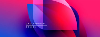 Soyut gradyanlar örtüşüyor, canlı pembeler, maviler yaratıyor. Modern tasarım elementleri dinamik görsel deneyim önerir. Metin arkaplan tasarımı okur.