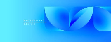 Soyut mavi tasarım üst üste binen şekiller, gradyanlar. Modern, temiz estetik arka planlar, sunumlar için uygun. Yumuşak geçişler derinlik yaratır.