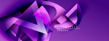 Soyut mor tasarım dinamik geometrik şekiller, akan çizgiler içerir. Dijital projeler için modern arkaplan.