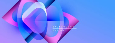 Soyut akışkan şekiller, canlı maviler, morlar dinamik bir zemin oluşturur. Modern tasarım elementleri hareket ve enerji.