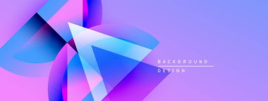 Soyut mor, mavi gradyanlar dinamik akış şekilleri oluşturur. Modern tasarım öğeleri hareket, derinlik, görsel ilgi.