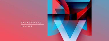 Soyut geometrik tasarım. Canlı renkler harmanlanır, dinamik görsel etki yaratır. Arkaplan ve sunumlar için modern biçim uygun.