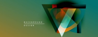 Soyut geometrik tasarım. Renkler karışıyor, dinamik görsel efekt yaratıyor. Çeşitli projeler için modern arkaplan.