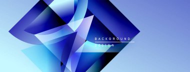 Soyut mavi şekiller örtüşür, dinamik görsel efekt yaratır. Renkler derinliği gösteriyor, modern tasarım estetiği. Arkaplan metni arkaplan tasarımı okur.