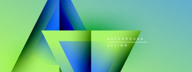 Soyut geometrik şekiller, canlı gradyanlar, modern tasarım. Mavi, yeşil renkler dinamik görsel efekt yaratır. Metin arkaplan tasarımı okur.