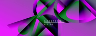 Soyut pembe, yeşil tasarım. Geometrik şekiller örtüşür, dinamik görsel efekt yaratır. Metin elemanları ile modern arkaplan.