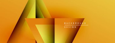 Soyut geometrik şekiller, canlı turuncu, sarı gradyanlar. Modern tasarım, temiz çizgiler, uygun arkaplan dokusu.
