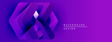 Soyut mor tasarım katmanlı kurdeleler içerir, dinamik görsel efekt yaratır. Arkaplan için uygun modern, şık bir sunum.